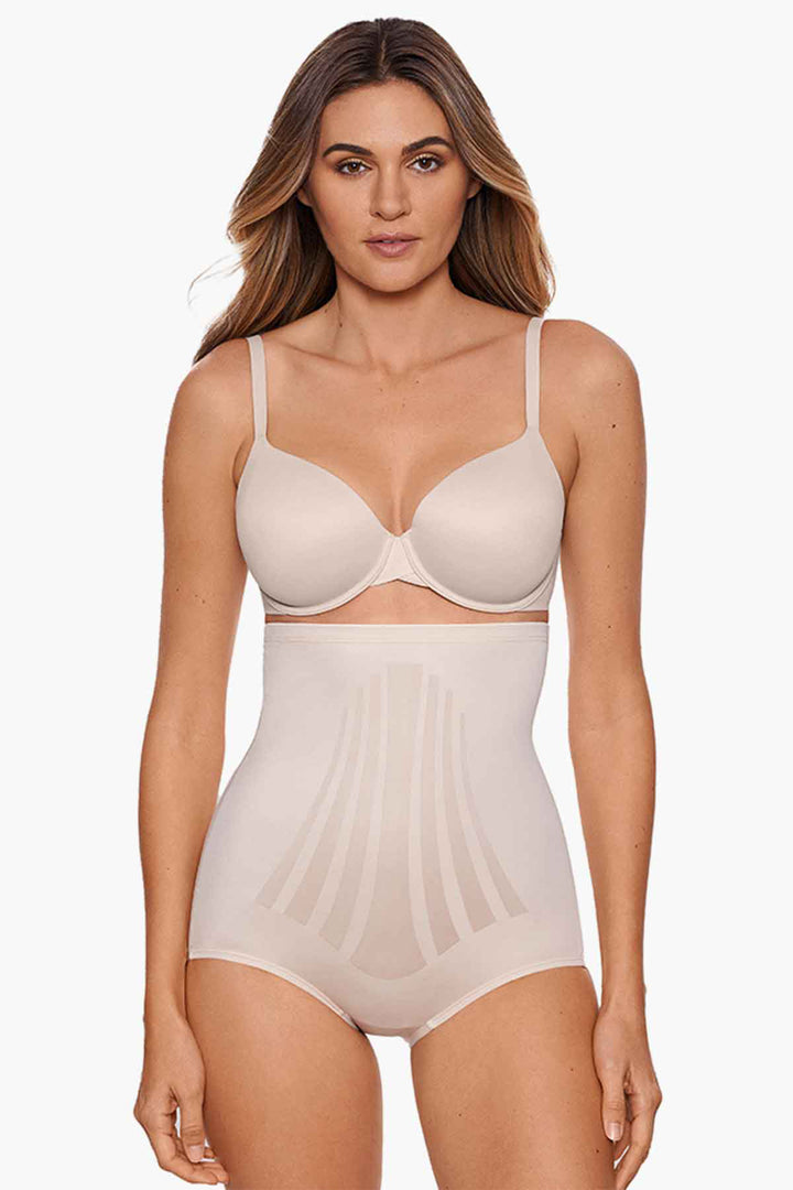 Miraclesuit Lycra Fit Sense Hi-Waist Brief Nude 2565 - Shirley Allum Boutique