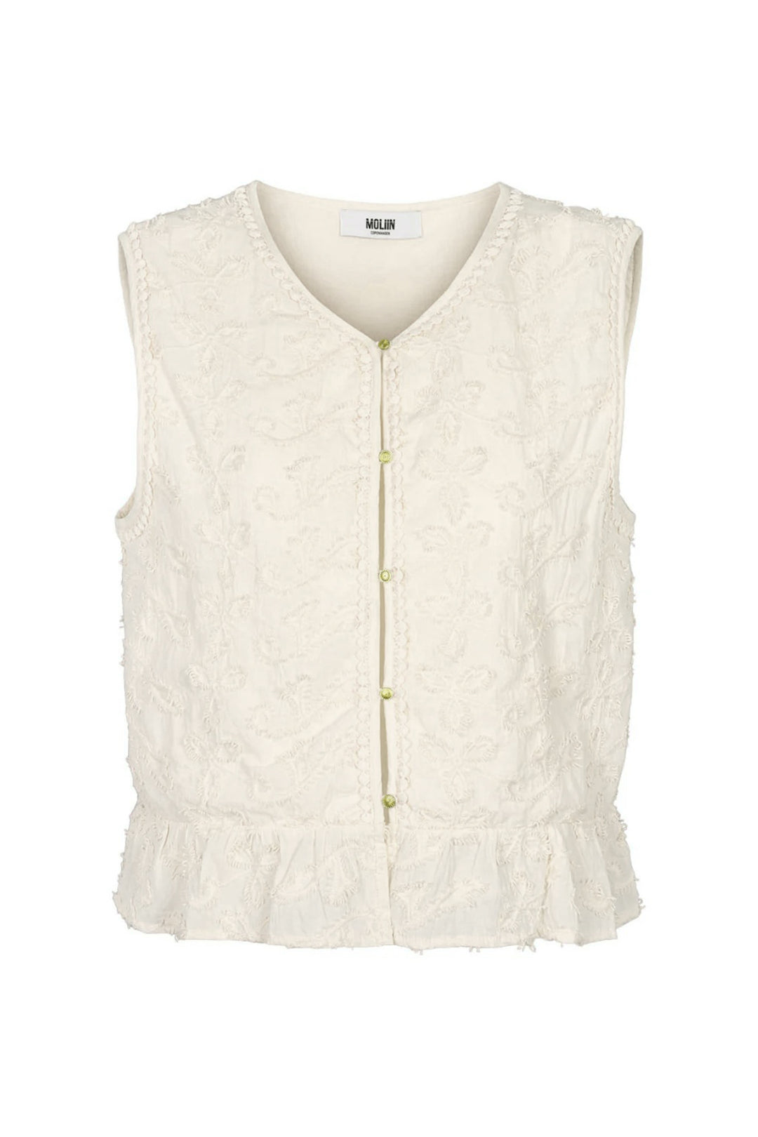 Moliin Copenhagen Ditte Cloud Dancer Cream Vest Top 2611098