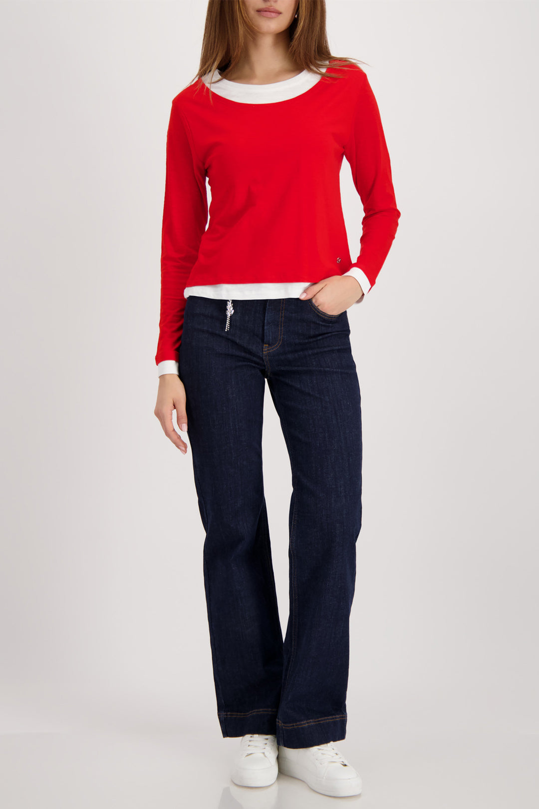 Monari 410179 350 Red Chilli Pepper 2-in-1 Long Sleeve Layered T-Shirt