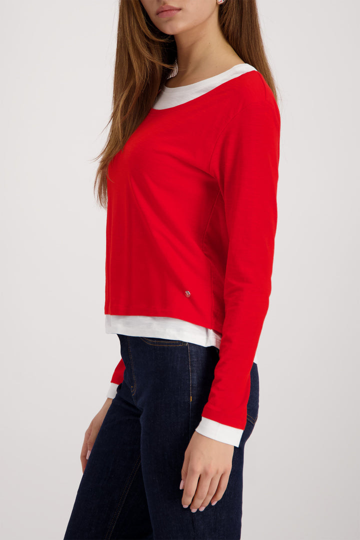 Monari 410179 350 Red Chilli Pepper 2-in-1 Long Sleeve Layered T-Shirt