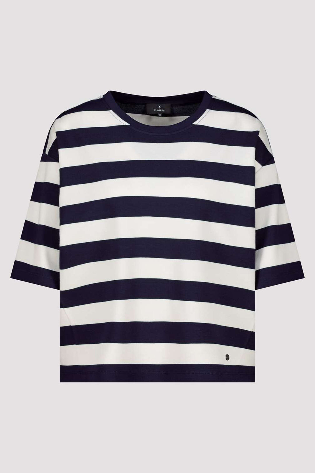 Monari 410180 756 Marine Navy White Stripe Sweatshirt