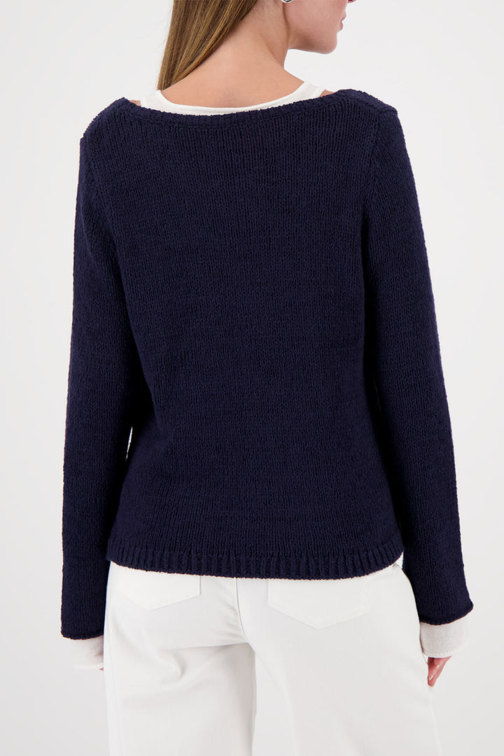 Monari 410207 755 Navy 2-in-1 Vest Layer Jumper