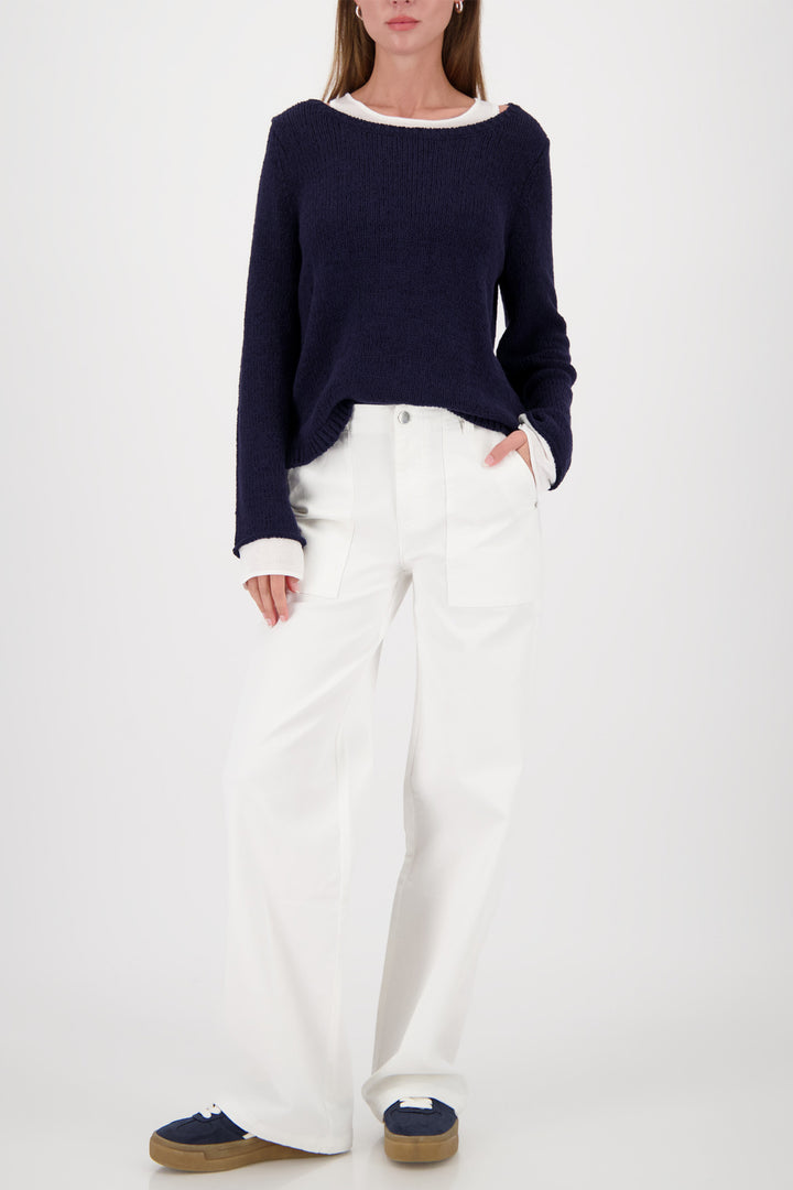 Monari 410207 755 Navy 2-in-1 Vest Layer Jumper