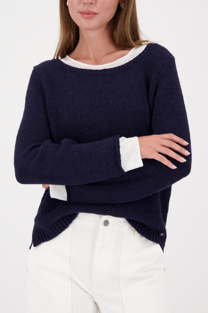 Monari 410207 755 Navy 2-in-1 Vest Layer Jumper