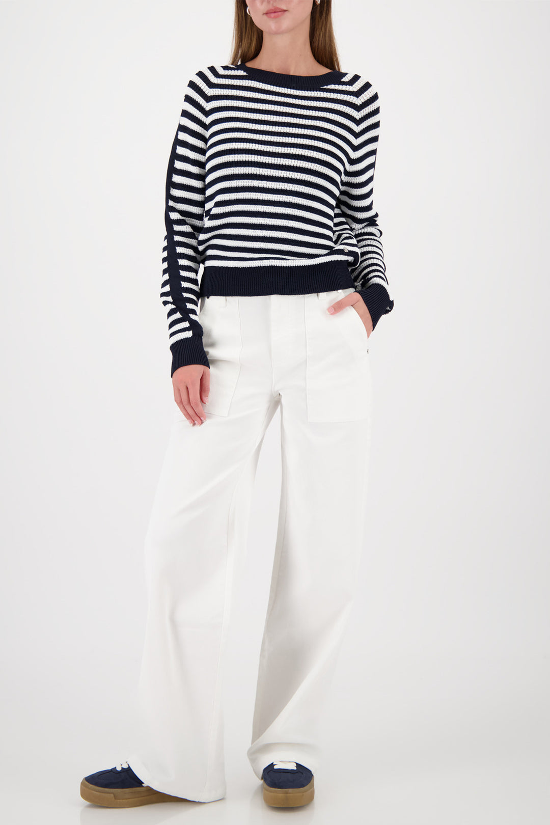 Monari 410217 756 Marine Navy Blue Stripe Jumper