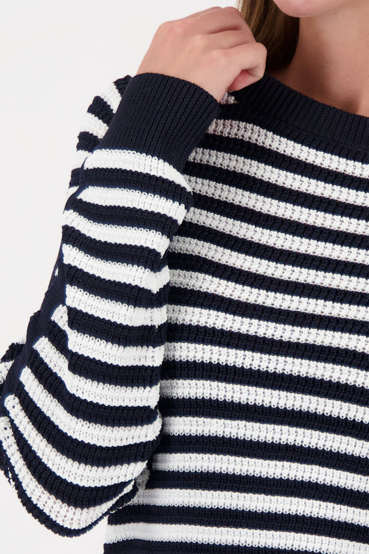 Monari 410217 756 Marine Navy Blue Stripe Jumper