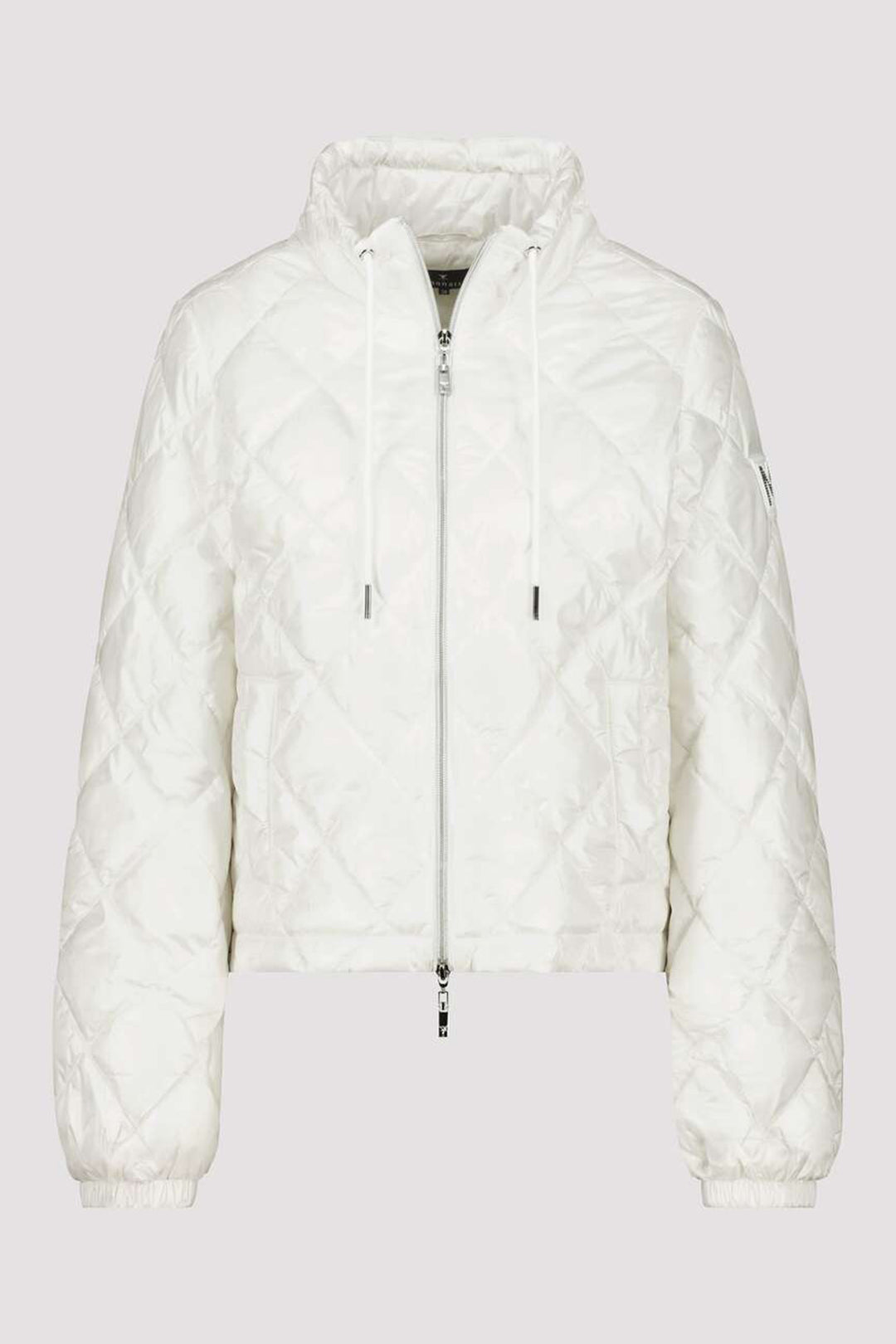 Monari 410351 102 Off-White Quilted Jacket With Stand Up Collar