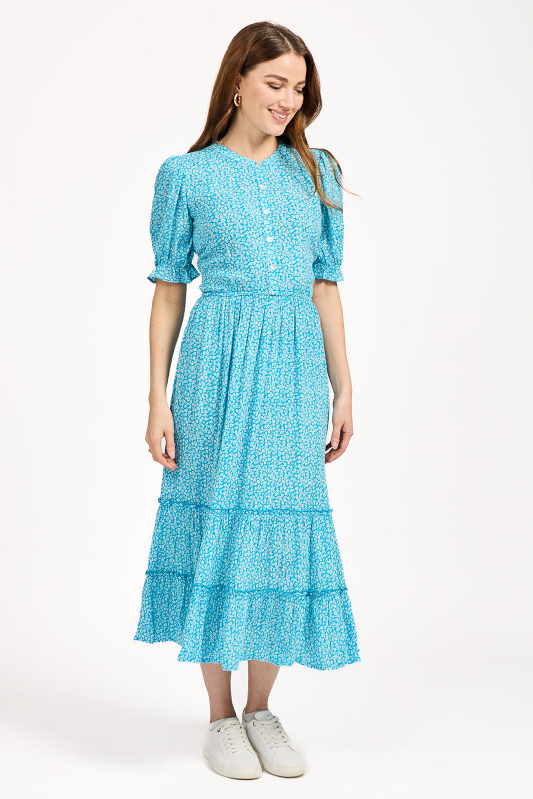 Mudflower Dress Blue Ditsy Print SU-25MF-592 - Shirley Allum Boutique