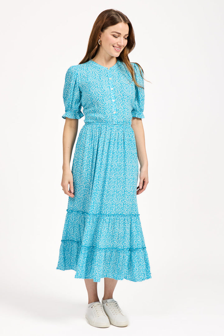 Mudflower Dress Blue Ditsy Print SU-25MF-592 - Shirley Allum Boutique