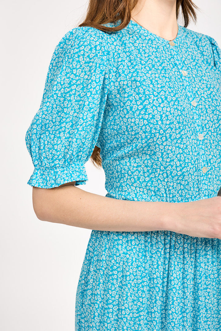 Mudflower Dress Blue Ditsy Print SU-25MF-592 - Shirley Allum Boutique
