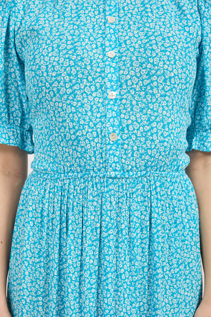 Mudflower Dress Blue Ditsy Print SU-25MF-592 - Shirley Allum Boutique