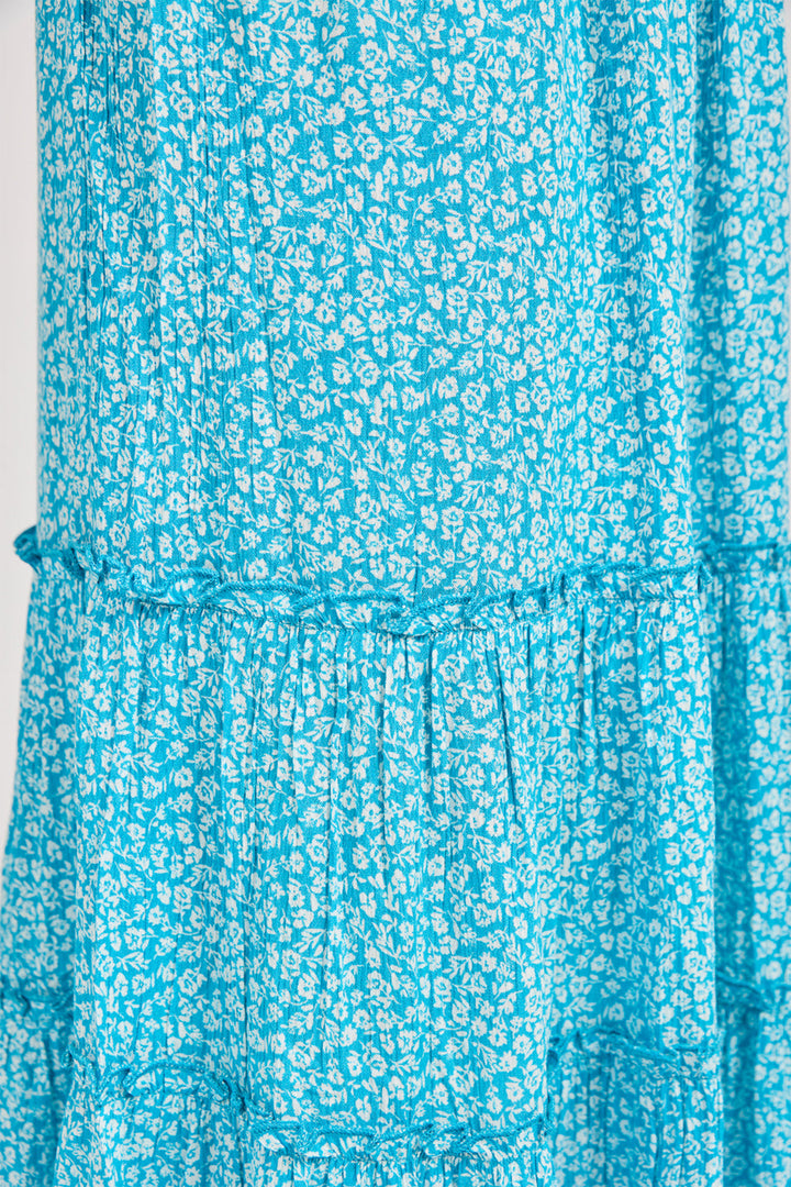 Mudflower Dress Blue Ditsy Print SU-25MF-592 - Shirley Allum Boutique