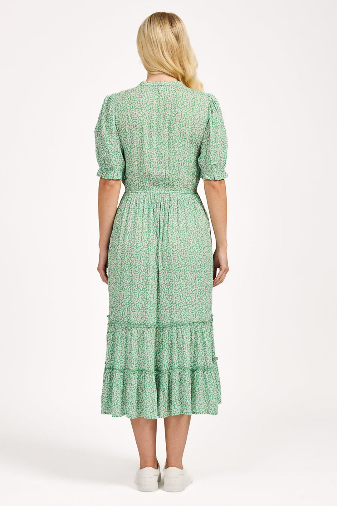 Mudflower Dress Green Ditsy Print SU-25MF-592 - Shirley Allum Boutique