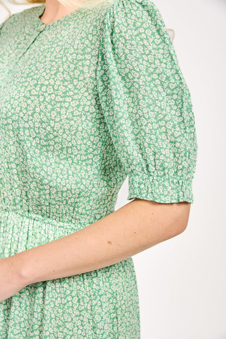 Mudflower Dress Green Ditsy Print SU-25MF-592 - Shirley Allum Boutique