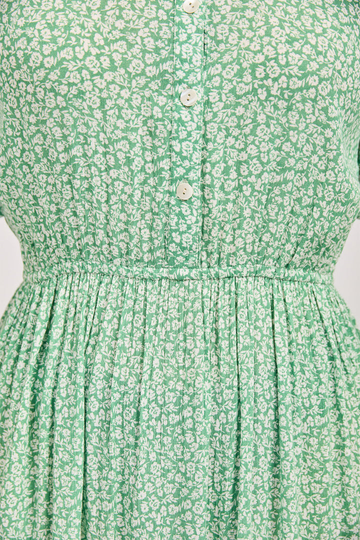 Mudflower Dress Green Ditsy Print SU-25MF-592 - Shirley Allum Boutique