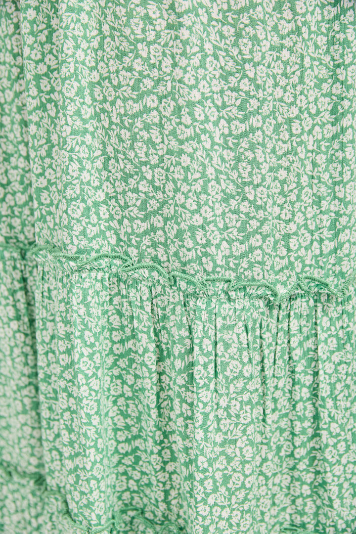 Mudflower Dress Green Ditsy Print SU-25MF-592 - Shirley Allum Boutique