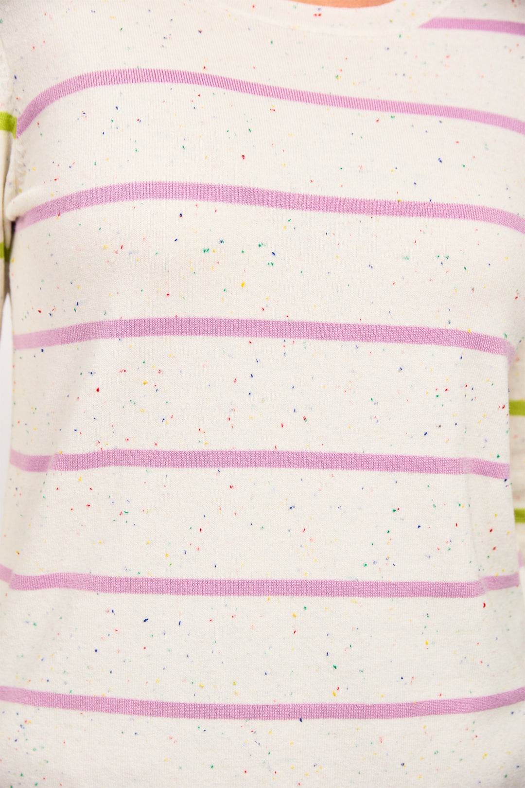Mudflower Jumper Striped Nep Lilac Lime SU-25MF-576 - Shirley Allum Boutique