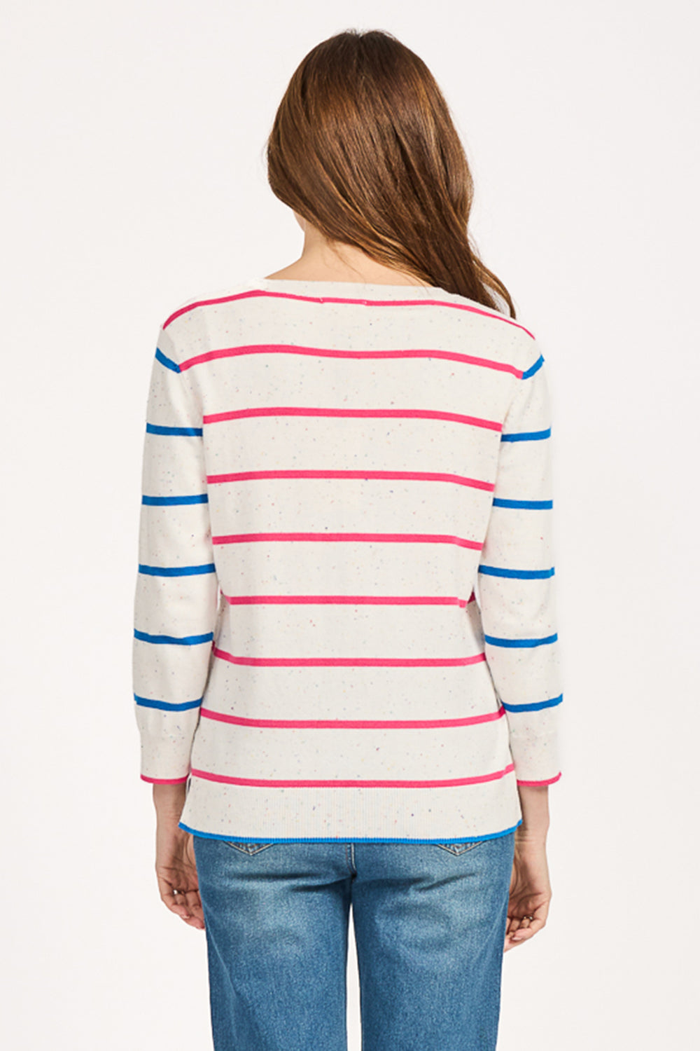 Mudflower Jumper Striped Nep Pink Blue SU-25MF-576 - Shirley Allum Boutique