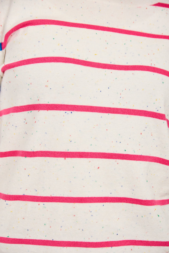 Mudflower Jumper Striped Nep Pink Blue SU-25MF-576 - Shirley Allum Boutique