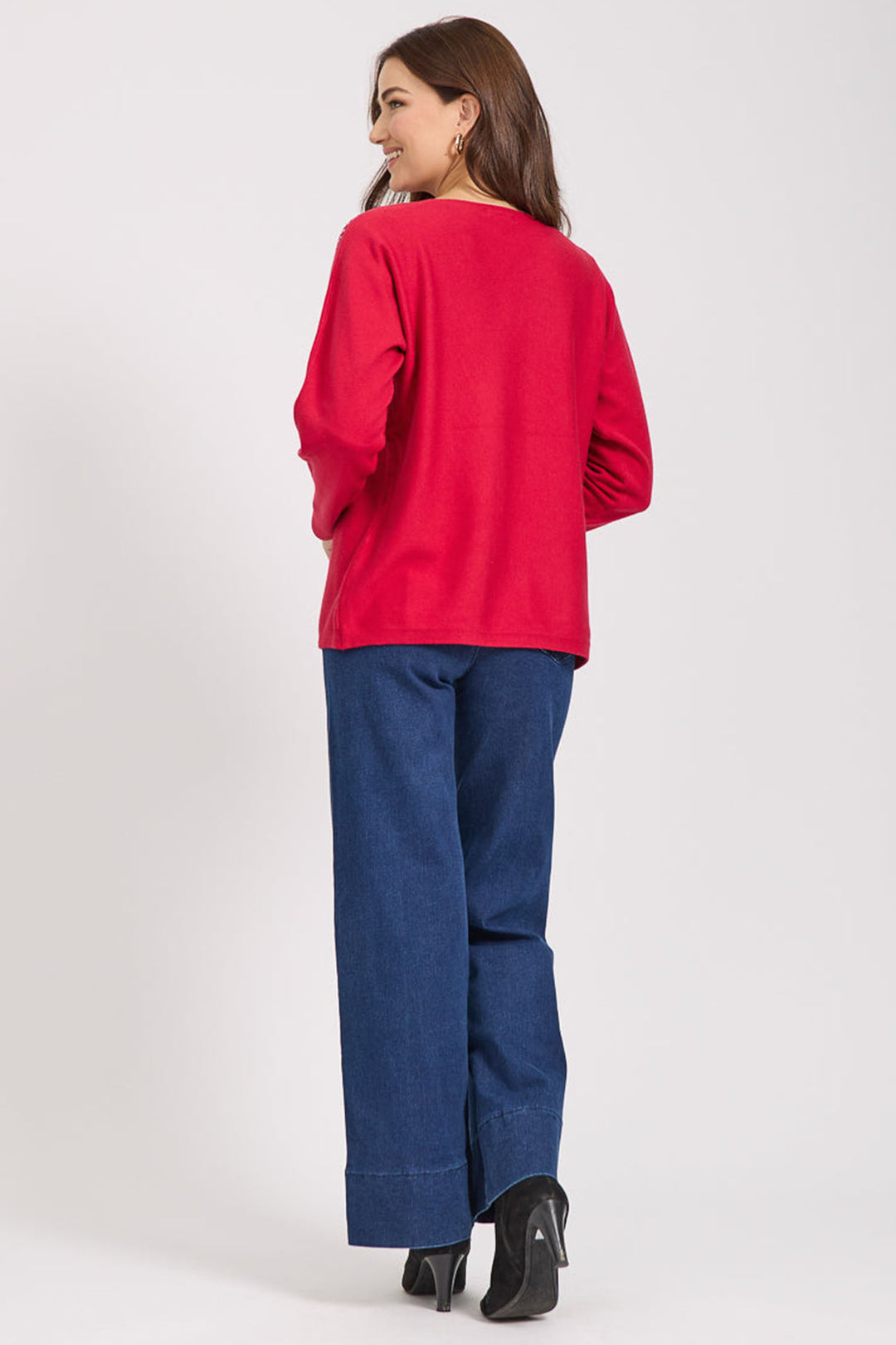 Mudflower Jumper SU-24MF- 556 Red Spray Diamante - Shirley Allum Boutique