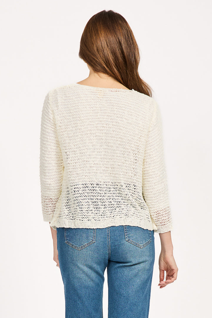 Mudflower Shrug Cardigan Cream SU-25MF-588 - Shirley Allum Boutique