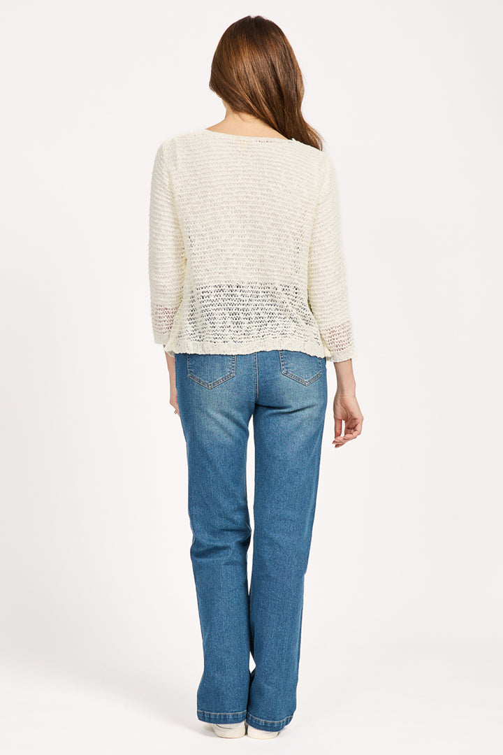 Mudflower Shrug Cardigan Cream SU-25MF-588 - Shirley Allum Boutique
