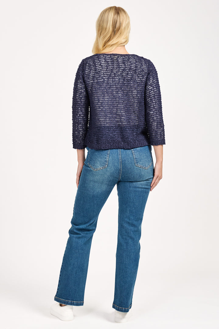 Mudflower Shrug Cardigan Navy SU-25MF-588 - Shirley Allum Boutique