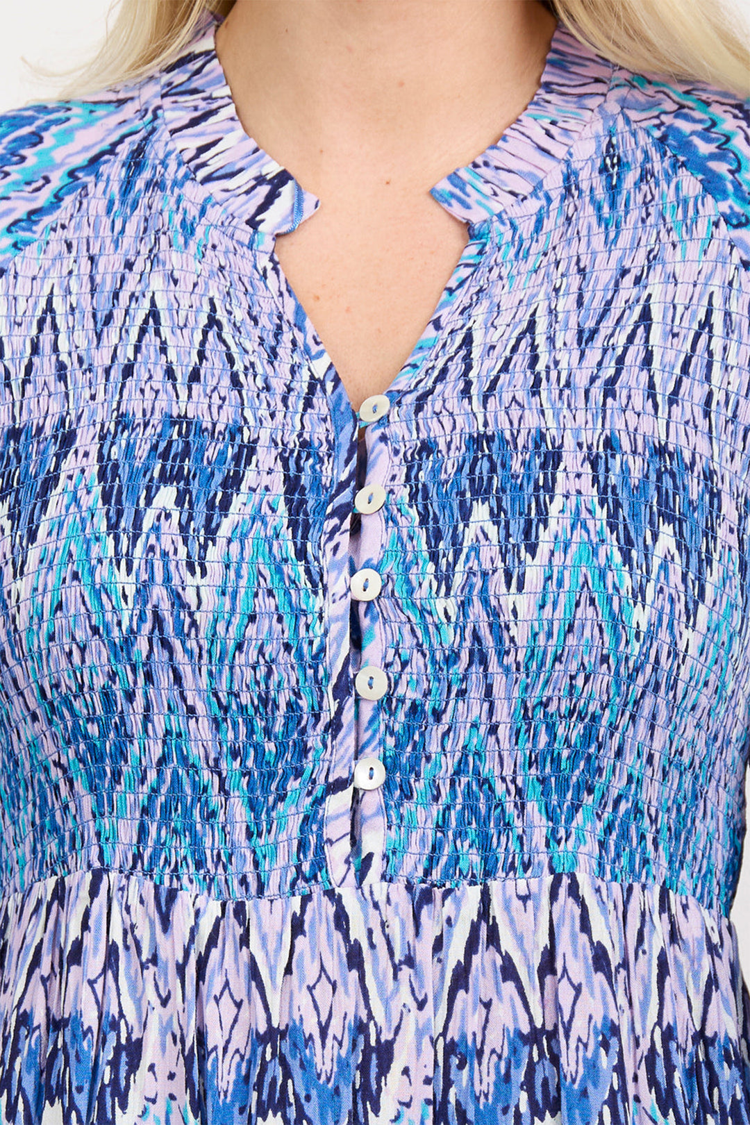 Mudflower Tunic Diamond Print Purple SU-24MF-487 - Shirley Allum Boutique