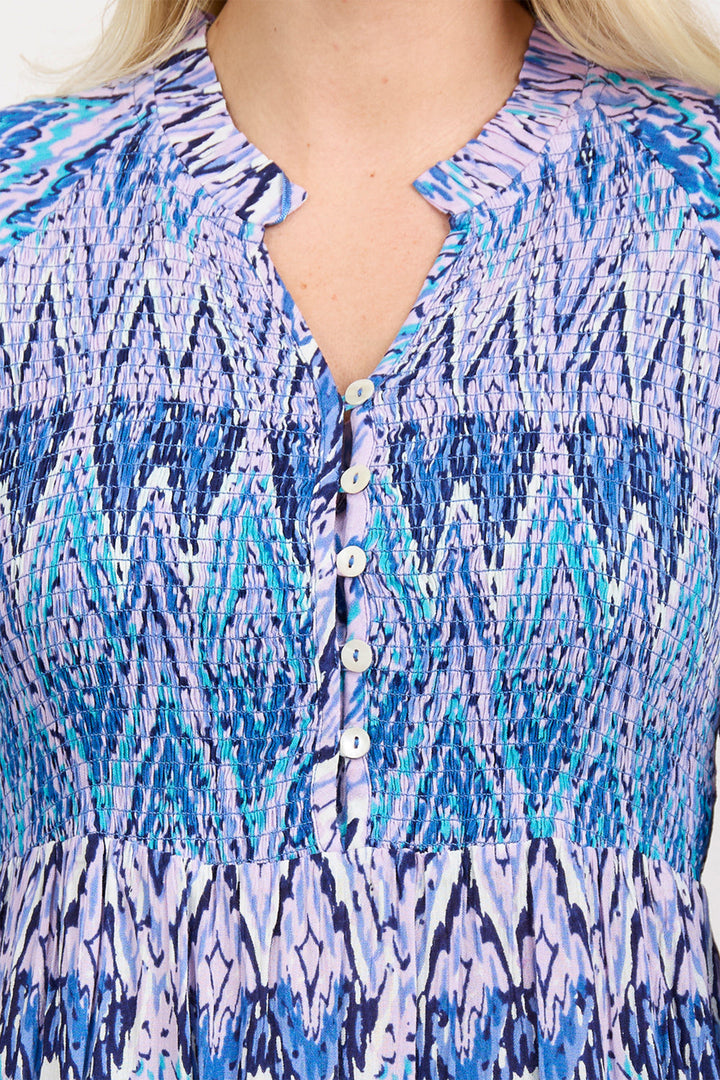 Mudflower Tunic Diamond Print Purple SU-24MF-487 - Shirley Allum Boutique