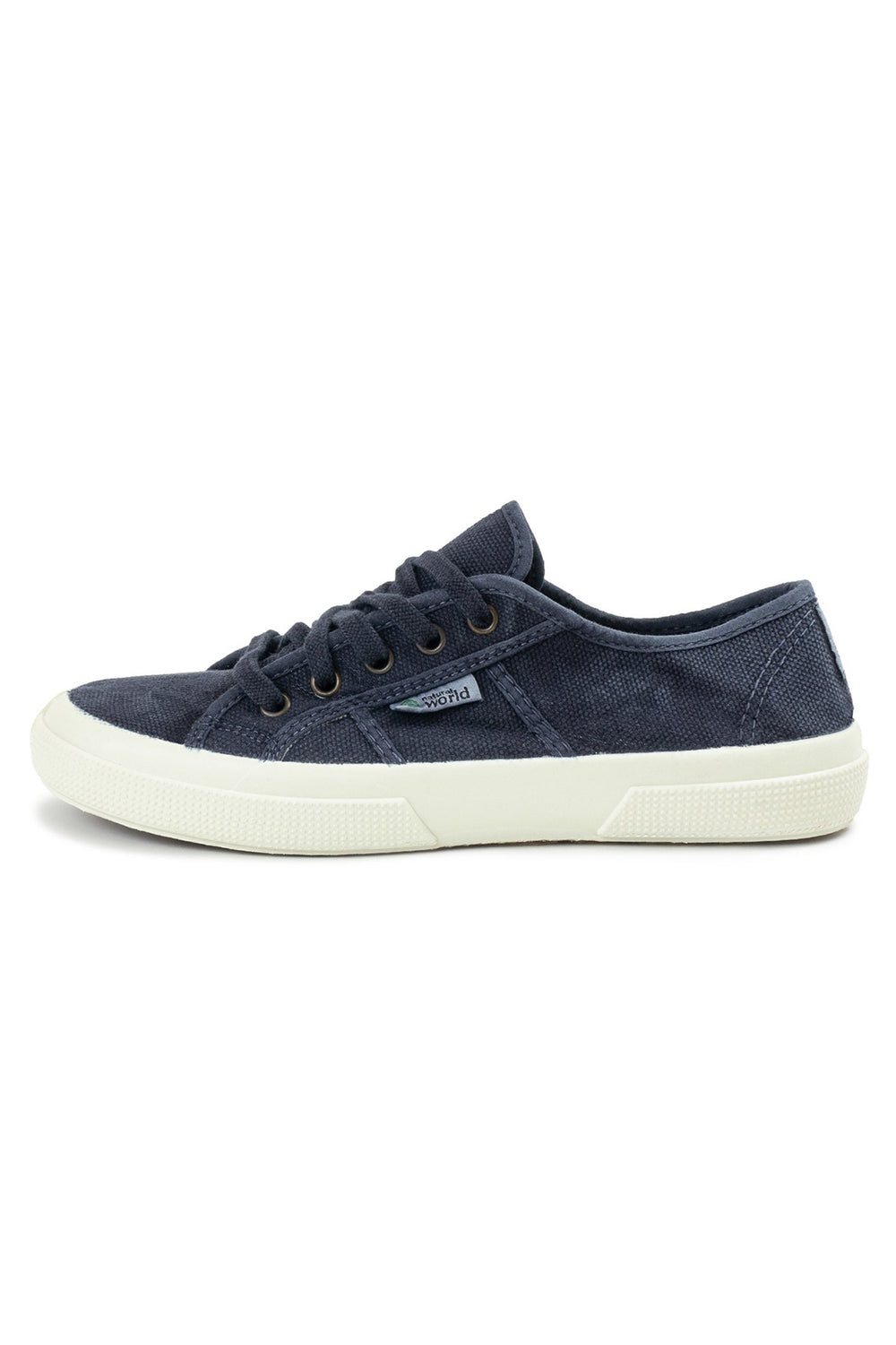 Natural World Old Blossom Plimsoll Navy Blue 901E 677 - Shirley Allum Boutique