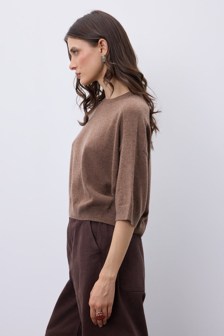 Notshy Lilou Cafe Au Lait Brown Jumper NF1F006WSC000, side view