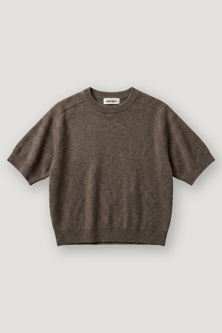 Notshy Lilou Cafe Au Lait Brown Jumper NF1F006WSC000, front packshot