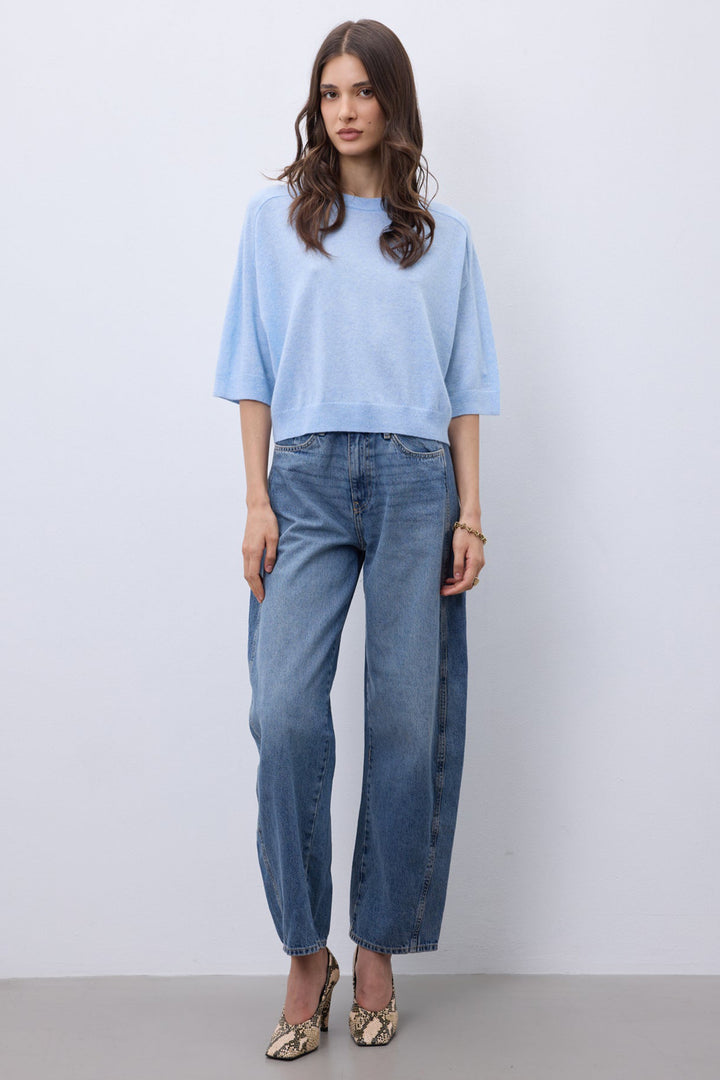 Notshy Lilou Ciel Blue Jumper NF1F006WSC000, full length view