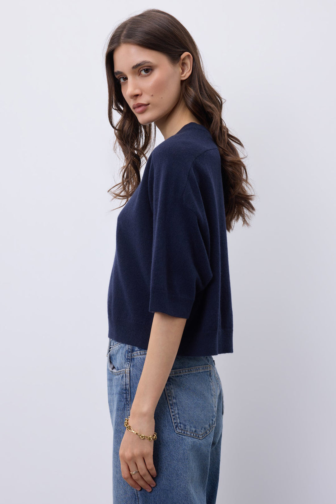 Notshy Lilou Marine Navy Jumper NF1F006WSC000, side view
