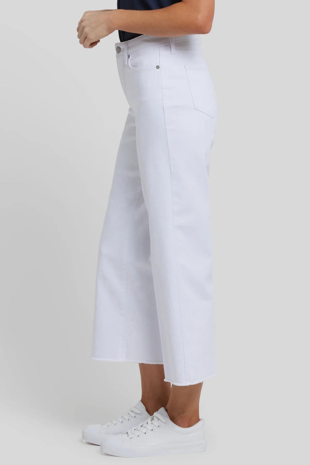 NYDJ Coco Optic White Relaxed Wide Leg Cropped Jeans MFOSCR9069