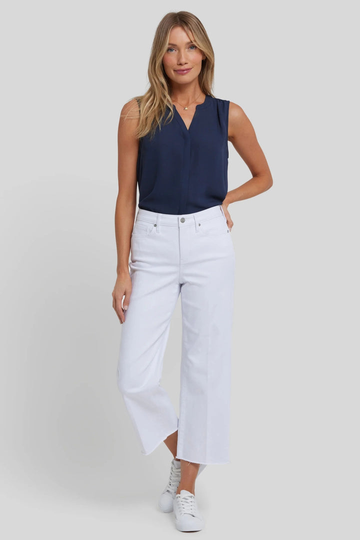 NYDJ Coco Optic White Relaxed Wide Leg Cropped Jeans MFOSCR9069