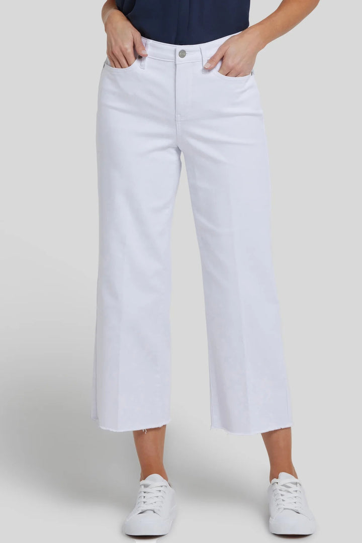 NYDJ Coco Optic White Relaxed Wide Leg Cropped Jeans MFOSCR9069