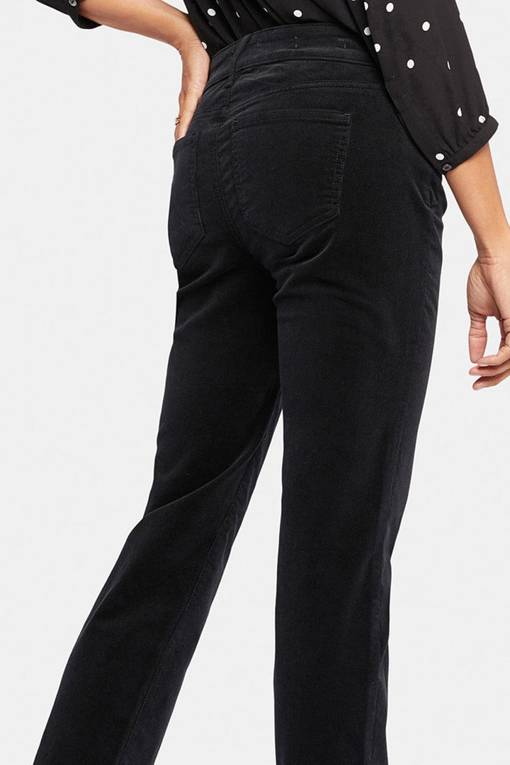 NYDJ Marilyn MBCRMS2299 Black Straight Corduroy Jeans - Shirley Allum Boutique