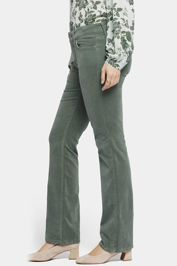 NYDJ Marilyn MBCRMS2299 Sage Green Straight Corduroy Jeans - Shirley Allum Boutique