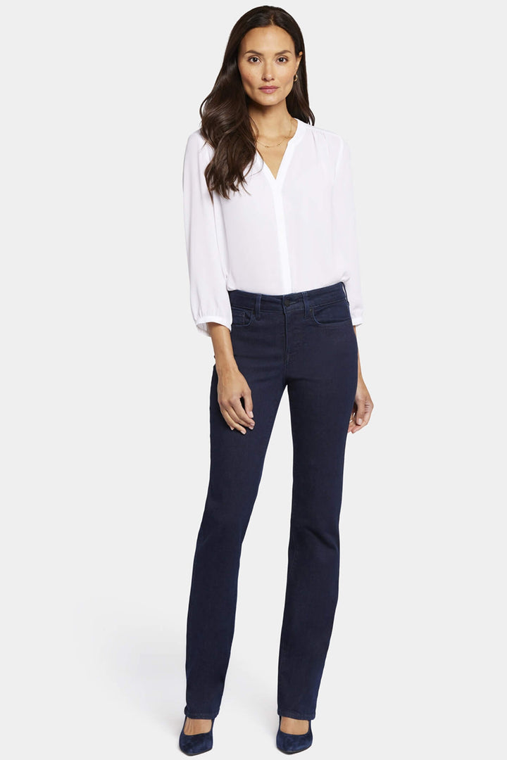 NYDJ Marilyn MPRIMS8517 2887 Rinse Dark Blue Straight Jeans - Shirley Allum Boutique