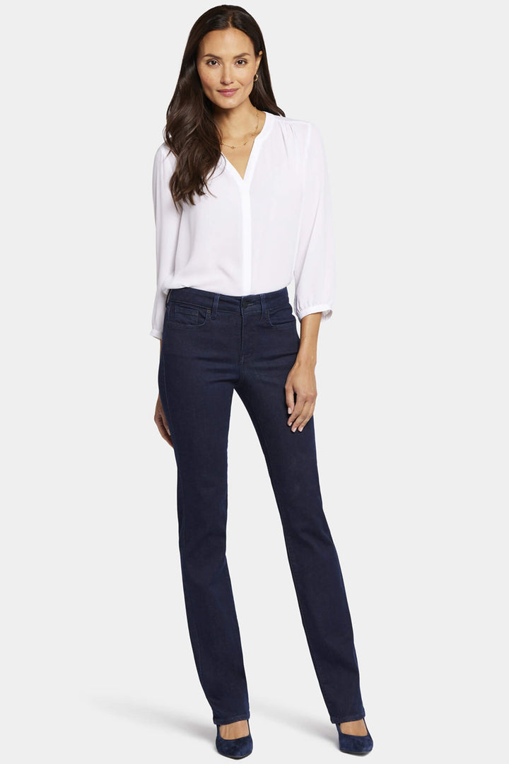 NYDJ Marilyn MPRIMS8517 2887 Rinse Dark Blue Straight Jeans - Shirley Allum Boutique