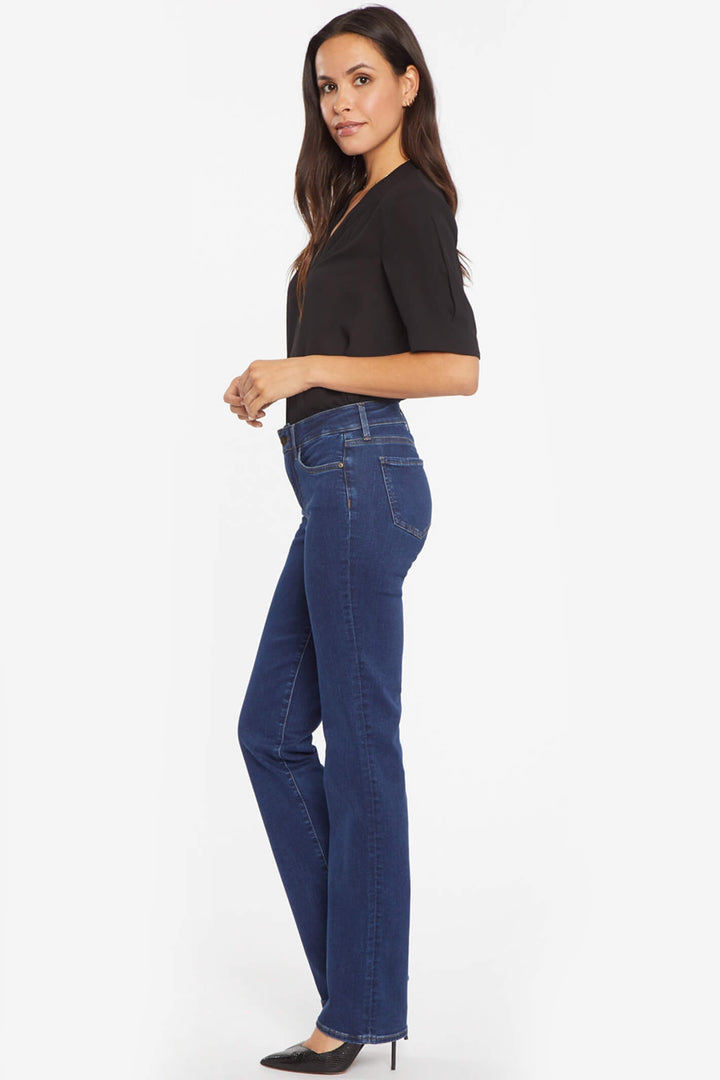 NYDJ Marilyn MPRIMS8517 6677 Quinn Medium Blue Straight Jeans - Shirley Allum Boutique