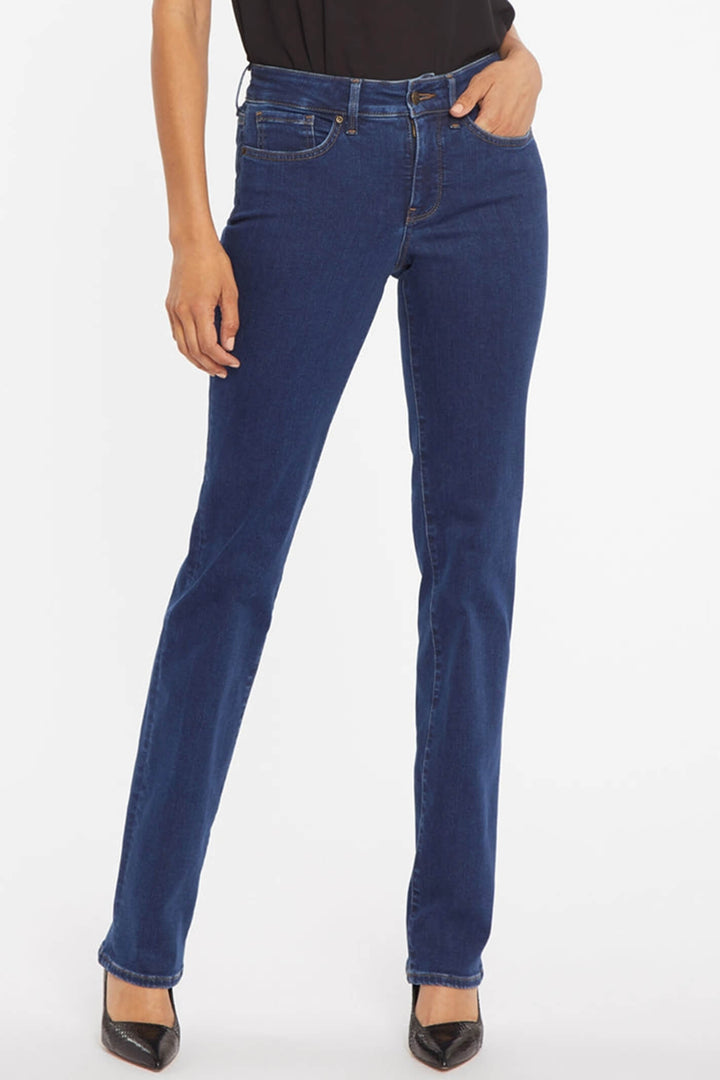 NYDJ Marilyn MPRIMS8517 6677 Quinn Medium Blue Straight Jeans - Shirley Allum Boutique