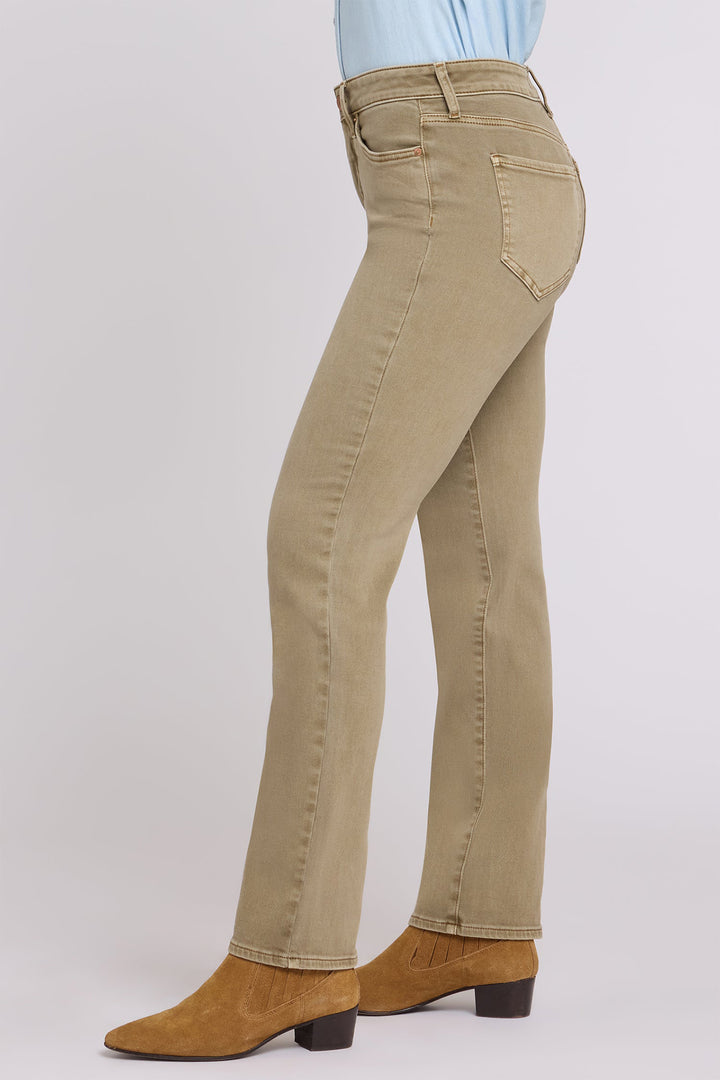 NYDJ Marilyn Retro Travertine Beige High Rise Straight Jeans MPFTMS8811 RTRTA, side view