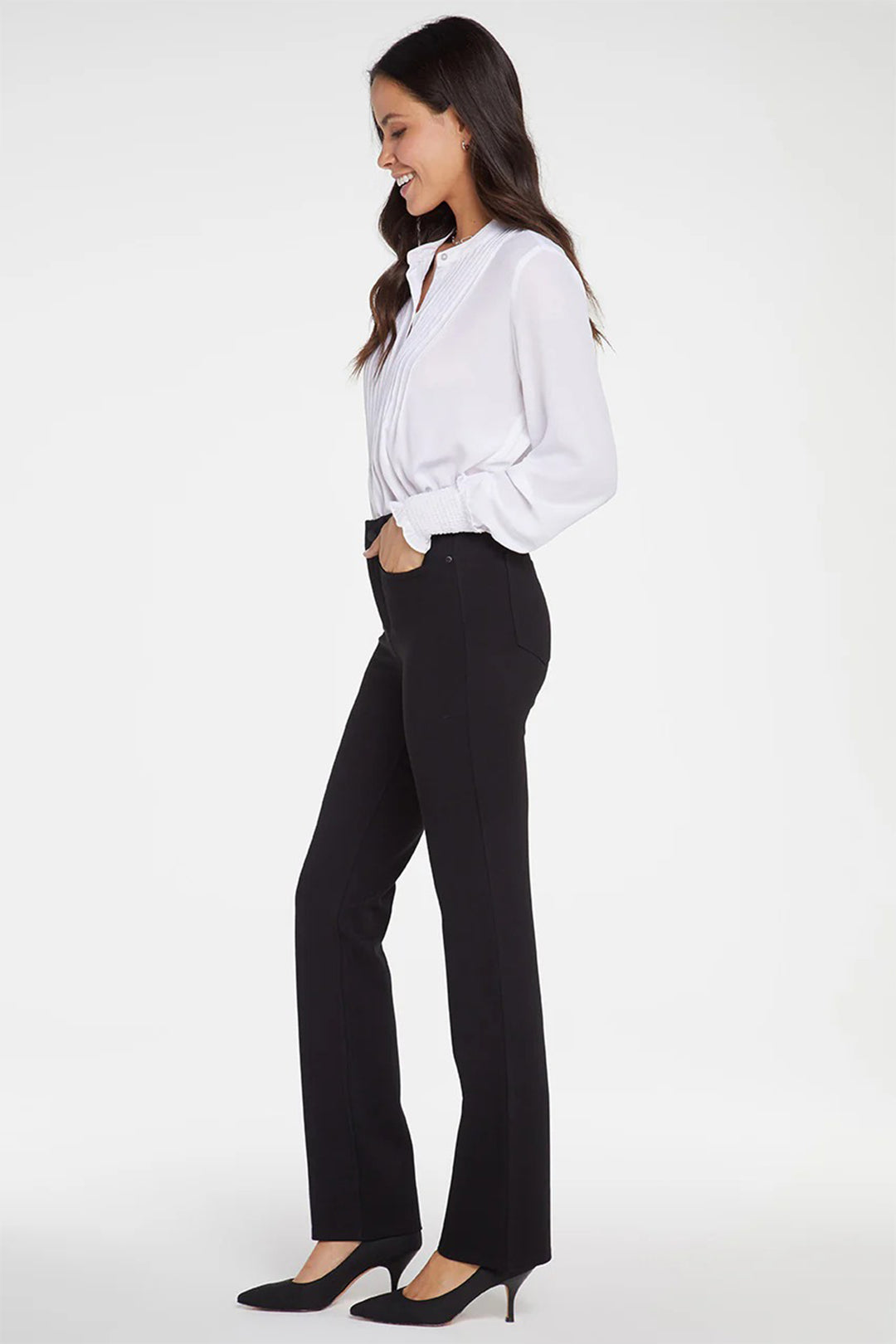 NYDJ MCPPMS2299 Marilyn Black Straight Trousers 001