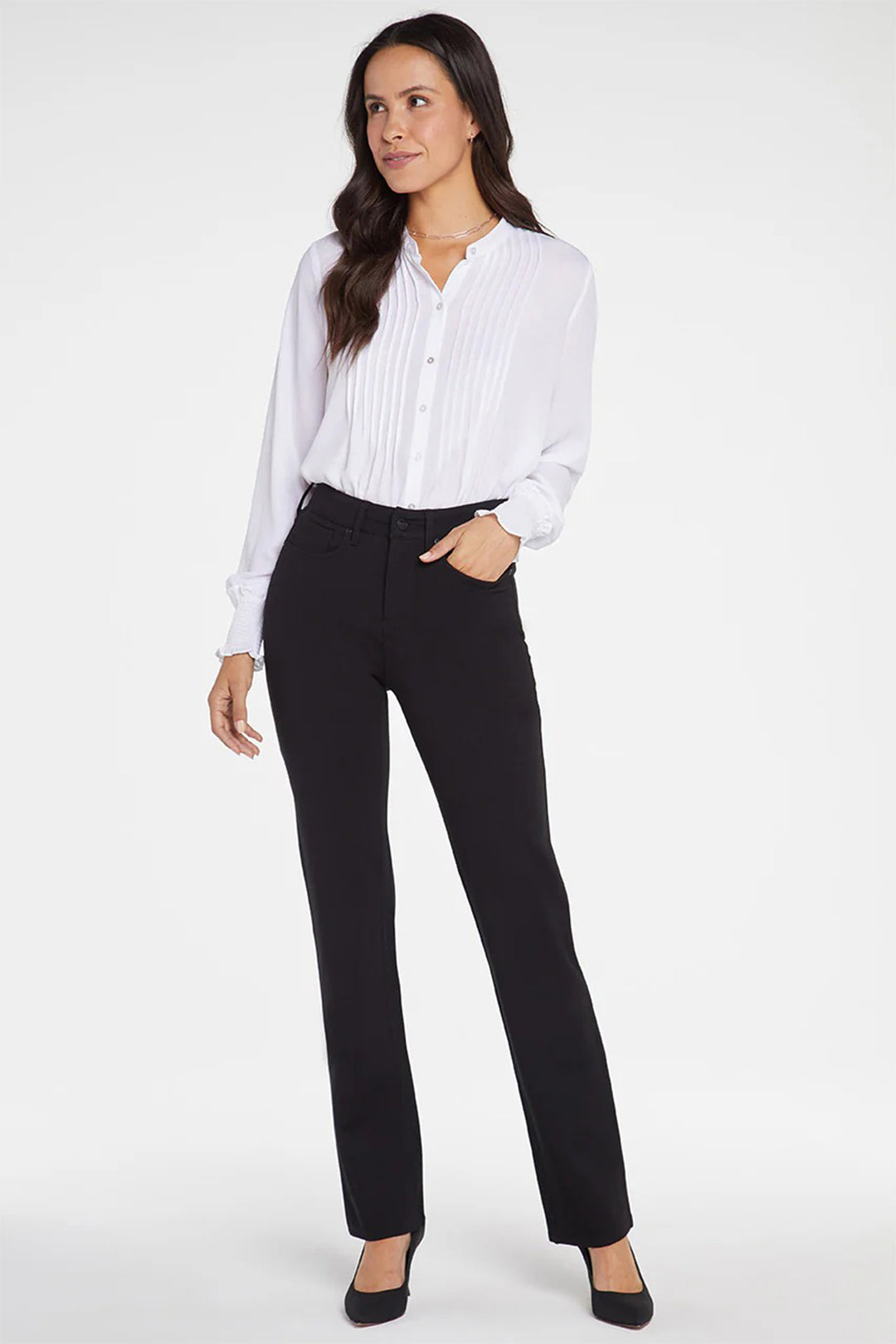 NYDJ MCPPMS2299 Marilyn Black Straight Trousers 001