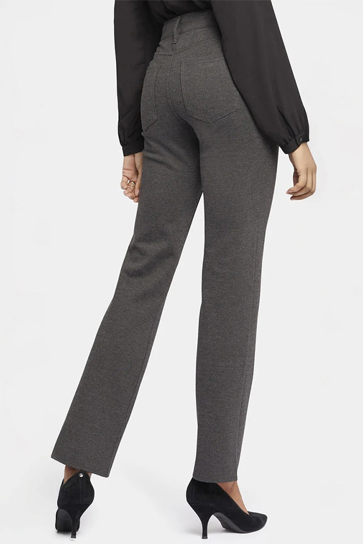 NYDJ MCPPMS2299 Marilyn Charcoal Heather Straight Trousers 5422