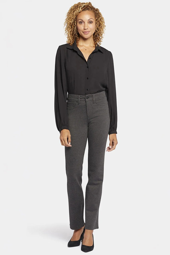 NYDJ MCPPMS2299 Marilyn Charcoal Heather Straight Trousers 5422
