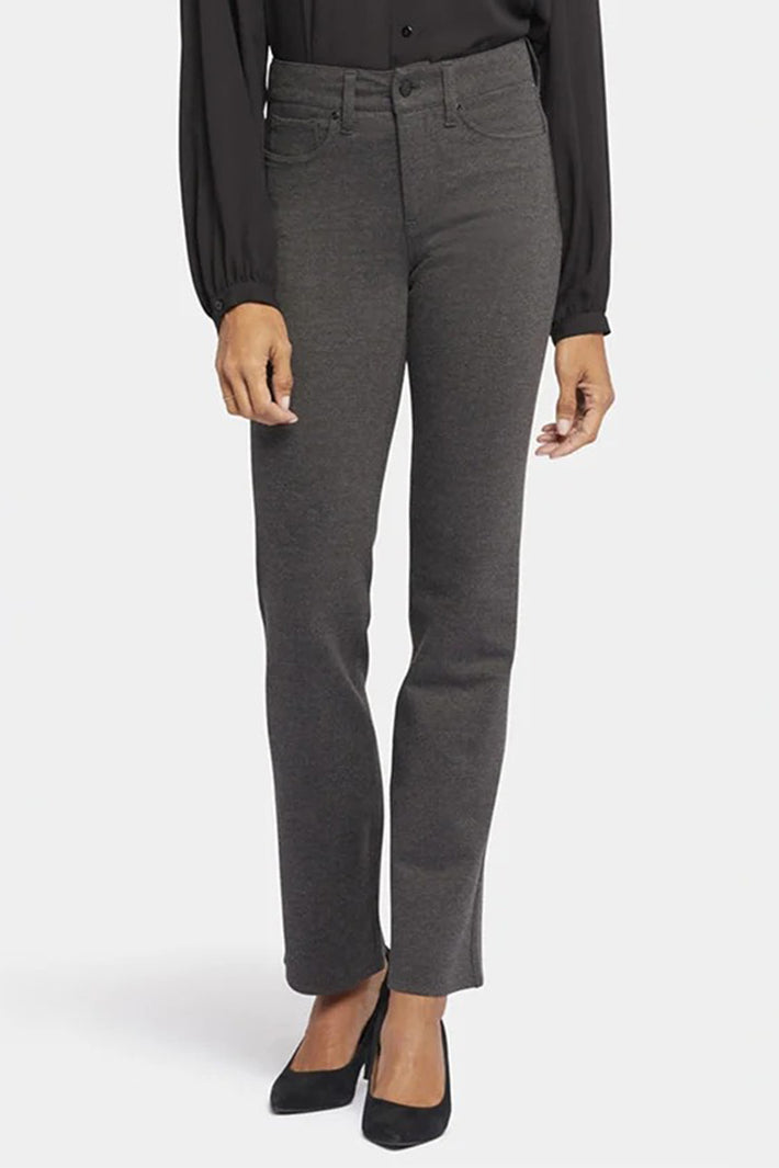 NYDJ MCPPMS2299 Marilyn Charcoal Heather Straight Trousers 5422