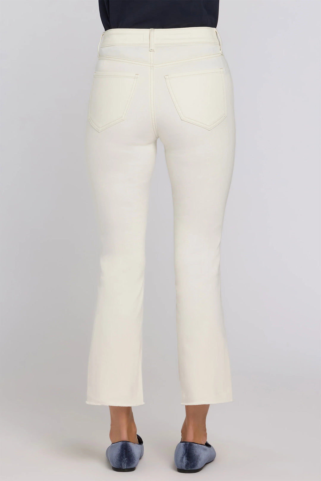 NYDJ MCWD8144 Vintage White Billie Mini Ankle Fray Jeans